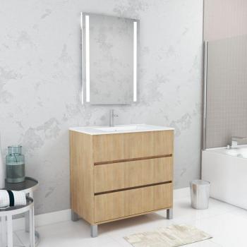 Aurlane Mobile Bagno con Luci Led 80 cm