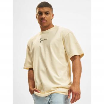 Karl Kani Beige Essentials T-Shirt mit kleiner Signatur
