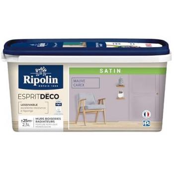 Peinture RIPOLIN Esprit Déco Multi-Supports Mauve Carex Satin 2,5L