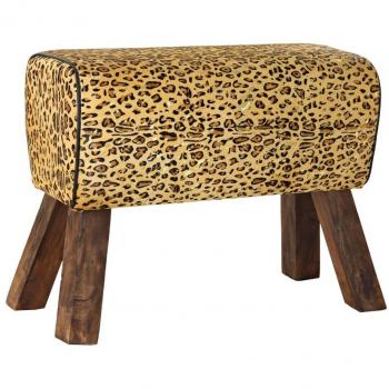 DKD HOME DECOR Multicolor‑Kissen‑ und Schuhfußstütze – Holzmuster in Braun (67×30×51 cm)