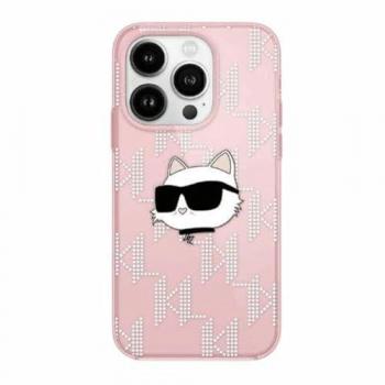 Karl Lagerfeld Custodia rigida iPhone 15 Pro 6,1 IML Choupette Rosa