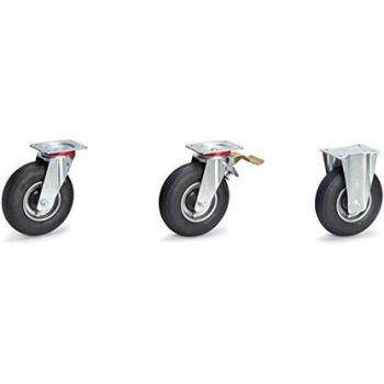 Roue pivotante avec pneus en caoutchouc 220 x 70 mm