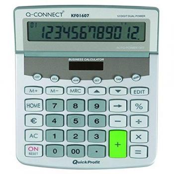 Q‑Connect 12‑Digit Dual‑Powered Desktop Calculator (KF01607)