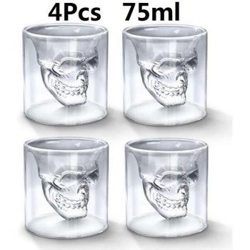 75ML Double Layered Crystal Shot Glass