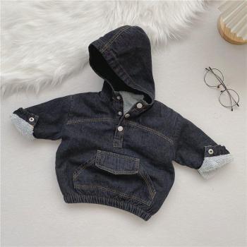 Thick Soft Denim Coat for Toddlers