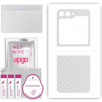 Galaxy W24 Flip Shielding Skin – Transparent Carbon Wrap
