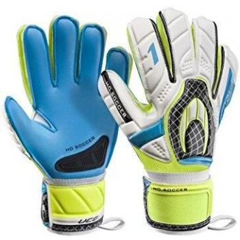 Gants de gardien One Flat (HO Soccer) – unisexe, palettes blanc/bleu/vert lime