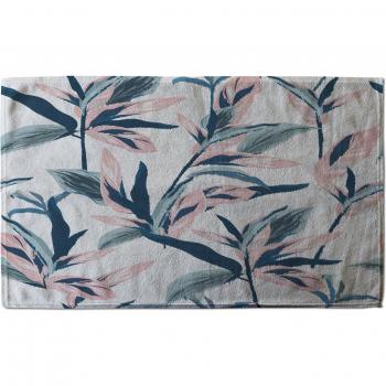 Chill Pink with Navy Petals Kitchen Towels