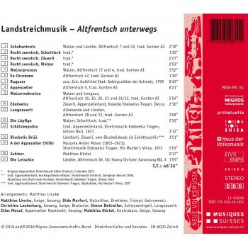 Altfrentsch Unterwegs Musique Appenzelloise