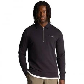Lyle & Scott Herren Sweatshirt mit besticktem Kragen