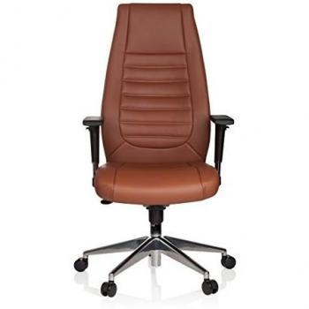 Fauteuil de Bureau VITORO en Simili-Cuir Marron