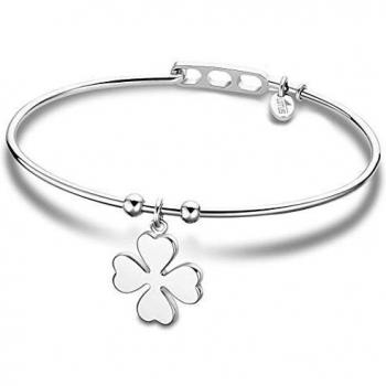 Acciaio Massiccio Bracciale Lotus L 2 cm