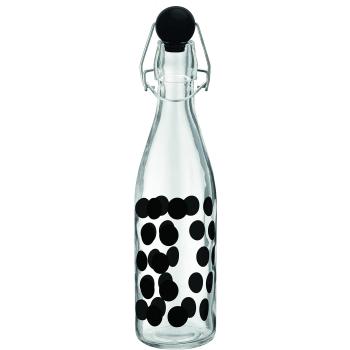 Botella de Cristal Zak Design Dot Color Negro 1 L