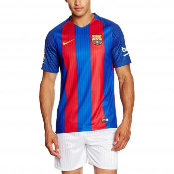 Nike 2017 Barcelona Stadium Tee – Royal and Red Trim, Large Size