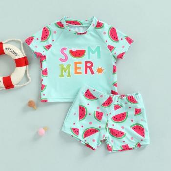 Bañador y Camiseta de Sandía para Verano 6M-5T