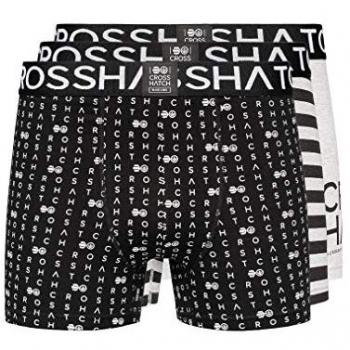 3-Pack XXL Grey Marl Gridline Men's Boxers