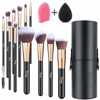 Qivange Makeup Brush Set with Holder