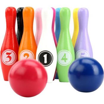 Juego de Bolos para Niños de 1 a 6 Años, 10 Pines y 2 Bolas