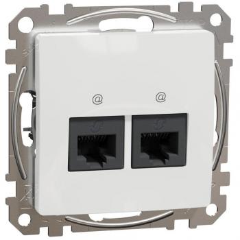 Sedna D/E datová zásuvka 2xRJ45 Cat.6 UTP bílá