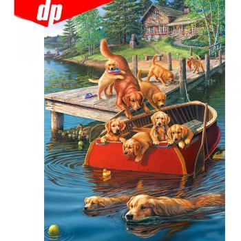 Hunde Diamantstickerei Vollbohrer Set