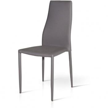 Sedie Imbottite Ecopelle Cloe – 6 pezzi, colore grigio