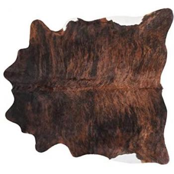 Tappeto in vera pelle di mucca marrone scuro 2-3 m² per interni