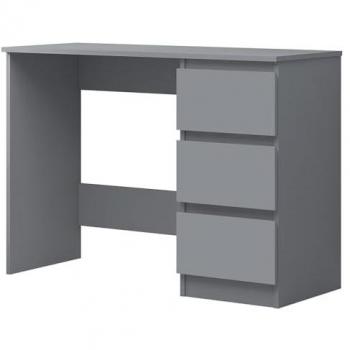 Scratch-Resistant Large 3 Drawer Desk in Dark Matt Grey