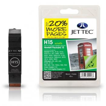 HP 15 JetTec C6615NE neu aufgearbeitet schwarze Tintenpatrone