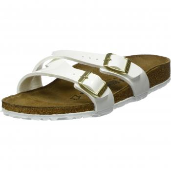 Birkenstock Yao, Sandali estivi donna, Bianco (Vernis Blanc), 39 EU