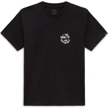 Vans Klassisches Mini Palm‑Print T-Shirt (Schwarz, XS, Unisex)