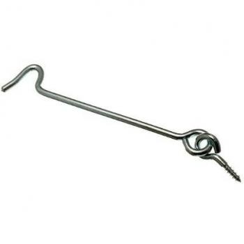 BZP STEEL WIRE GATE HOOK AND SCREW EYE 100MM