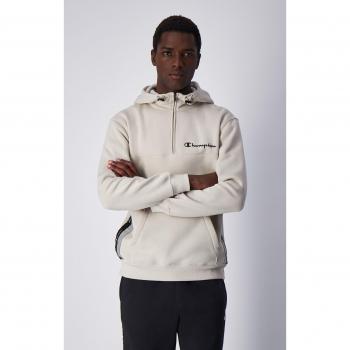 Sudadera Champion beige con cremallera para hombre