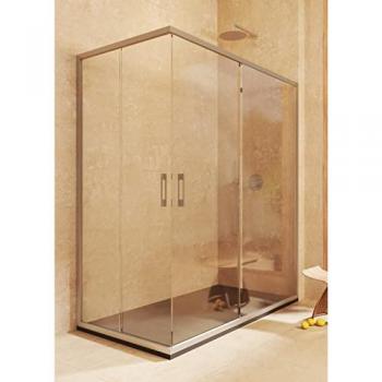 Mampara SOULBATH Rectangular Reversible – 2 Correderas + 2 Fijos – Vidrio Antical 6mm – Dimensiones