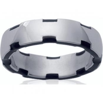 Anello 'Peaceful' in acciaio caucciù