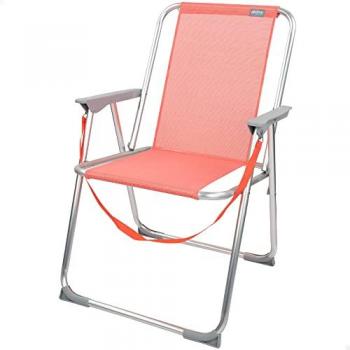 Sedia da Spiaggia Flessibile Corallo 62626, Dimensioni 53x44x76 cm, Maniglia e Fermi Integrati