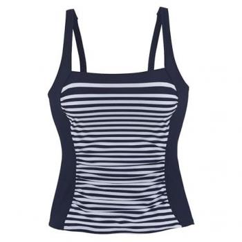 Tankini-Top LASCANA Myst, blau-gestreift, Cup E