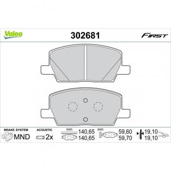 VALEO 302681 Bremsbeläge für PKW