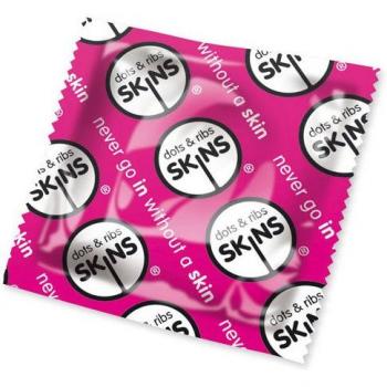 Pink Rib & Dot Skin Condoms – Bulk 50-Pack