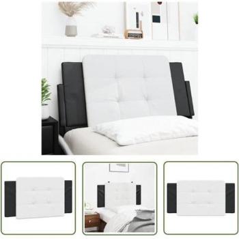 Similpelle Cuscino Testiera 100 cm Nera/Blanca