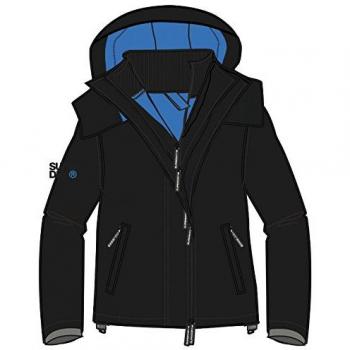 Superdry Tech Hood Pop Zip Wndcheter, Veste de Sport Homme, Noir