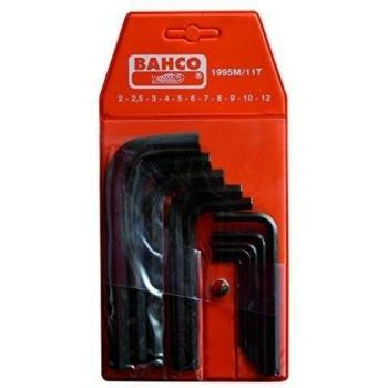 Kit profesional de llaves Allen y métricas Bahco con revestimiento fosfato (2 mm‑12 mm) – 11 unidades