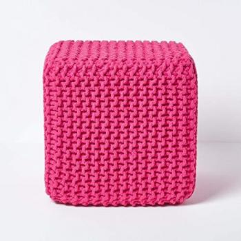 Pouf cube en laine