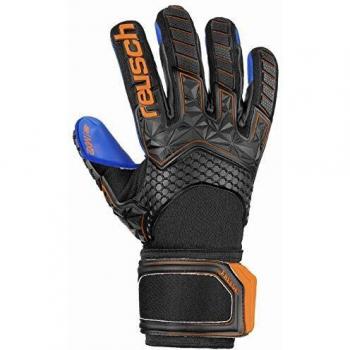 Reusch Torwarthandschuh Attrakt Freegel MX2, Unisex, Schwarz/Schockorange/Tiefblau, 11
