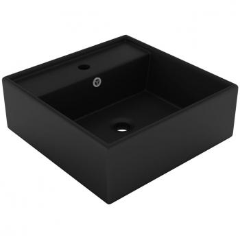 VidaXL Square Matt Black Ceramic Basin 41x41 cm