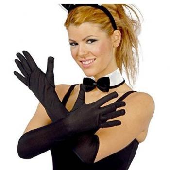 Guanti lunghi neri da 45 cm