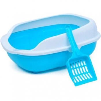 Bac à litière en plastique avec scoop intégré