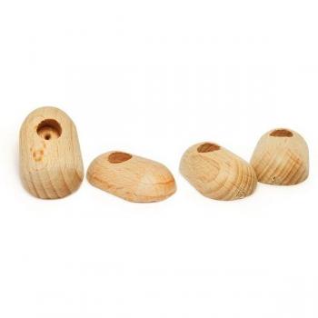 Houten Clownspoten, 4 stuks