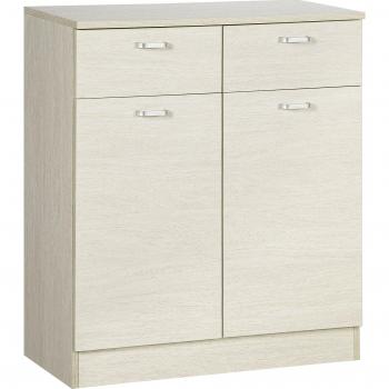 Armário Auxiliar HOMCOM com Gavetas e Prateleira em Madeira Clara 68x34x80cm