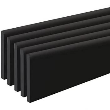 Plinthes MDF Revêtues Noir Brillant