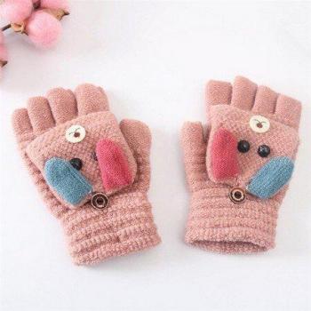 Guantes de Navidad para Niños, Mitones de Cachemira, Diseño Divertido para Niñas y Niños de 4 a 12 Años